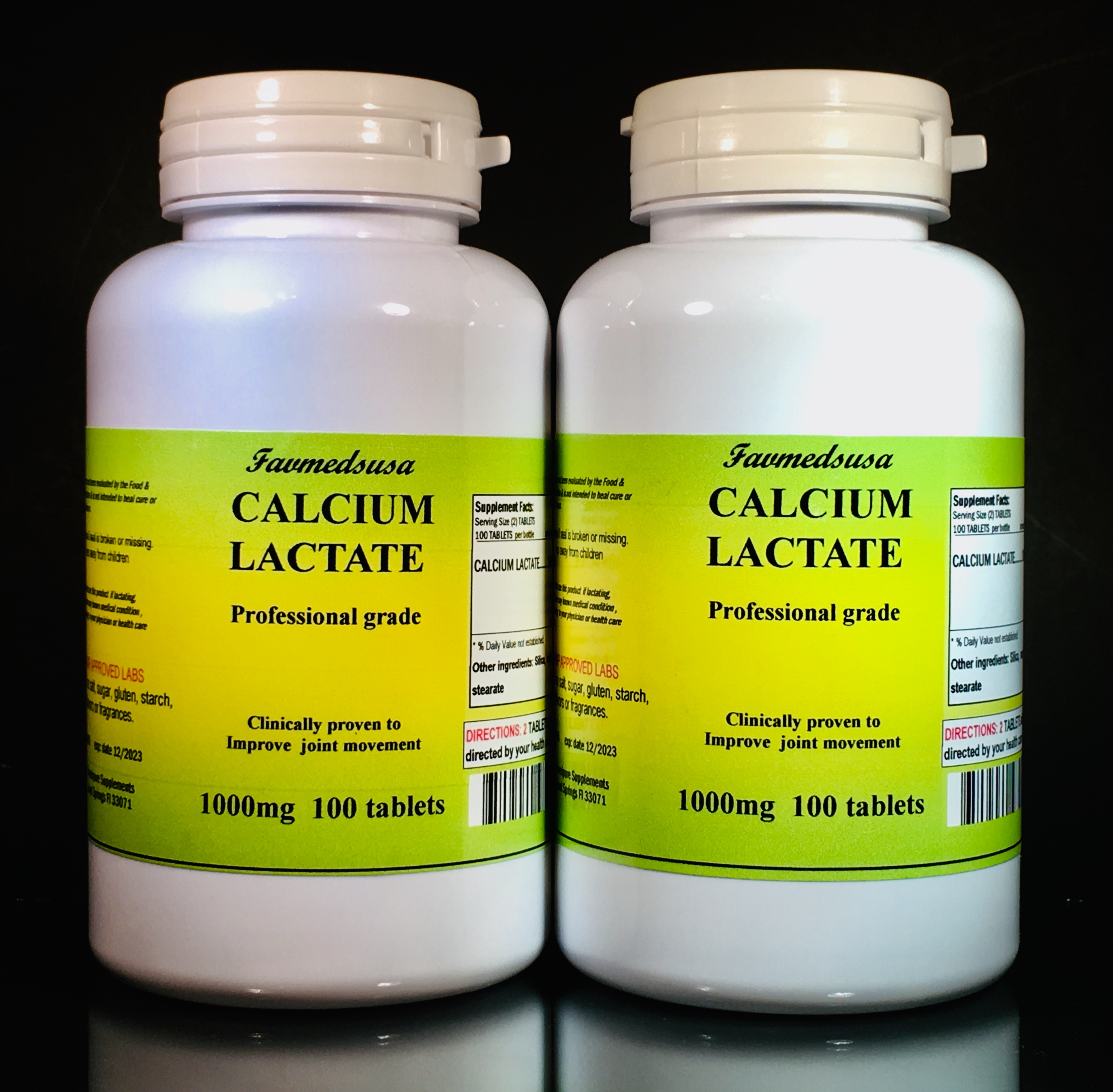 Calcium Lactate 1000mg, antacid - 200 (2x100) tablets